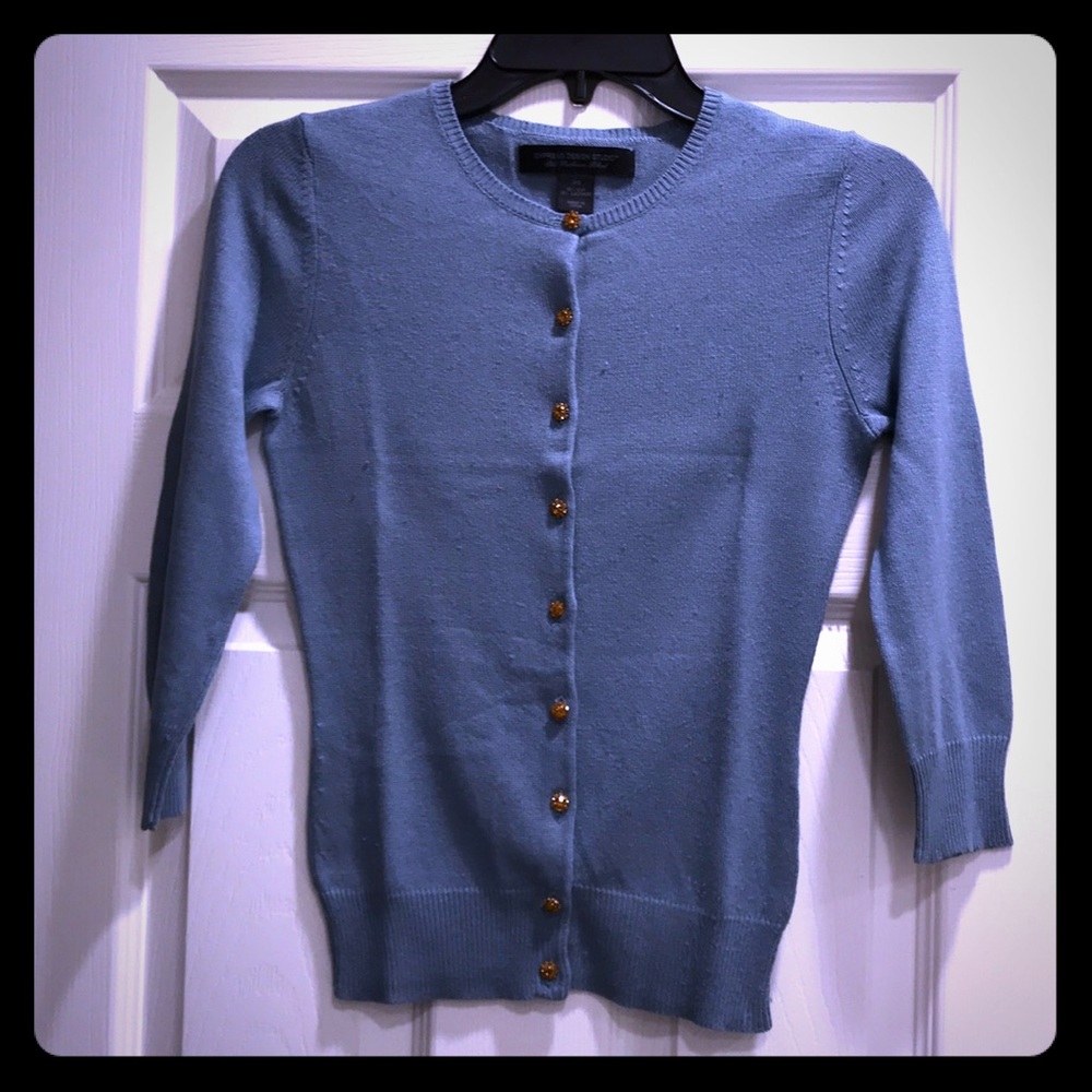 EXPRESS cashmere cardigan with jewel buttons.